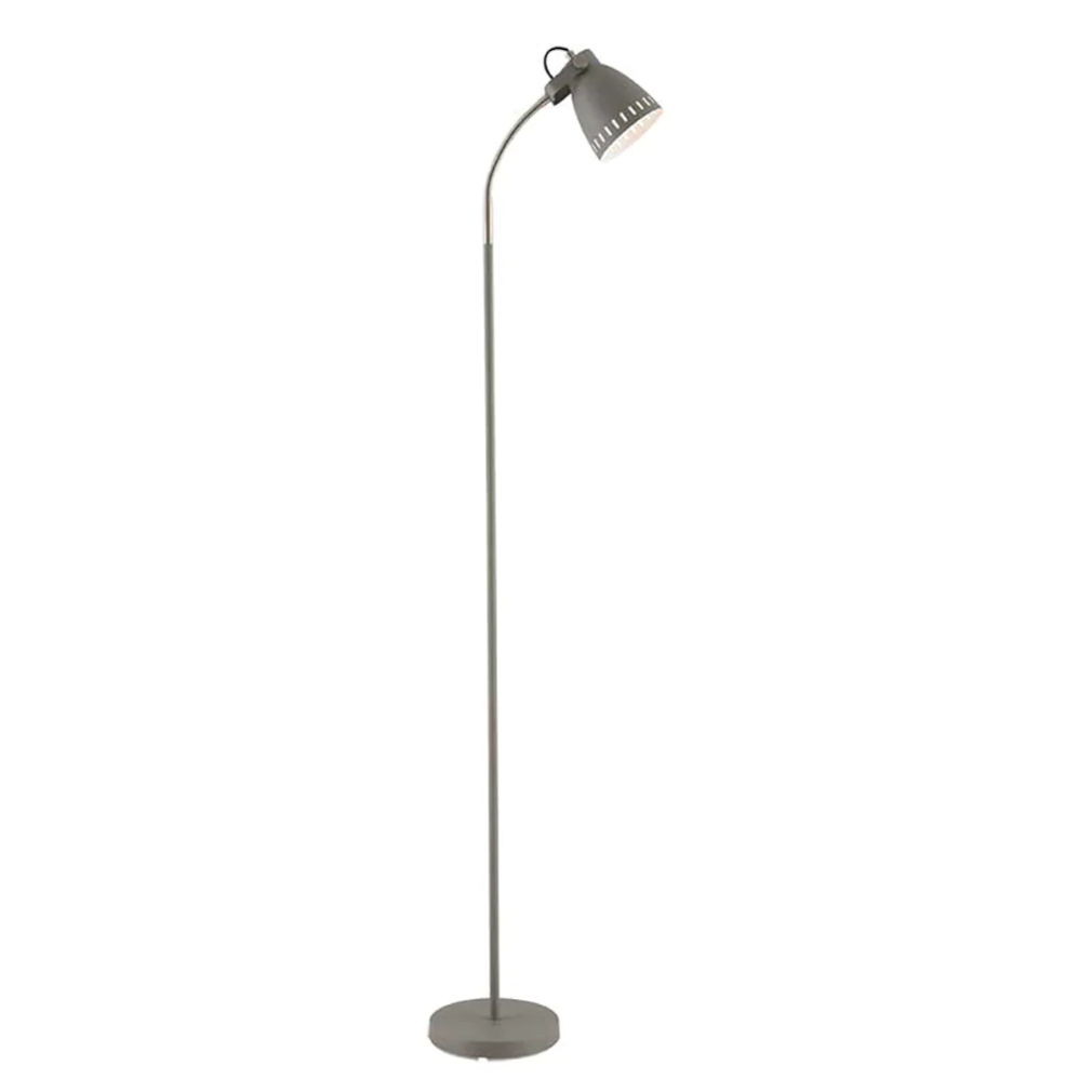 Novena Grey Metal Task Floor Lamp