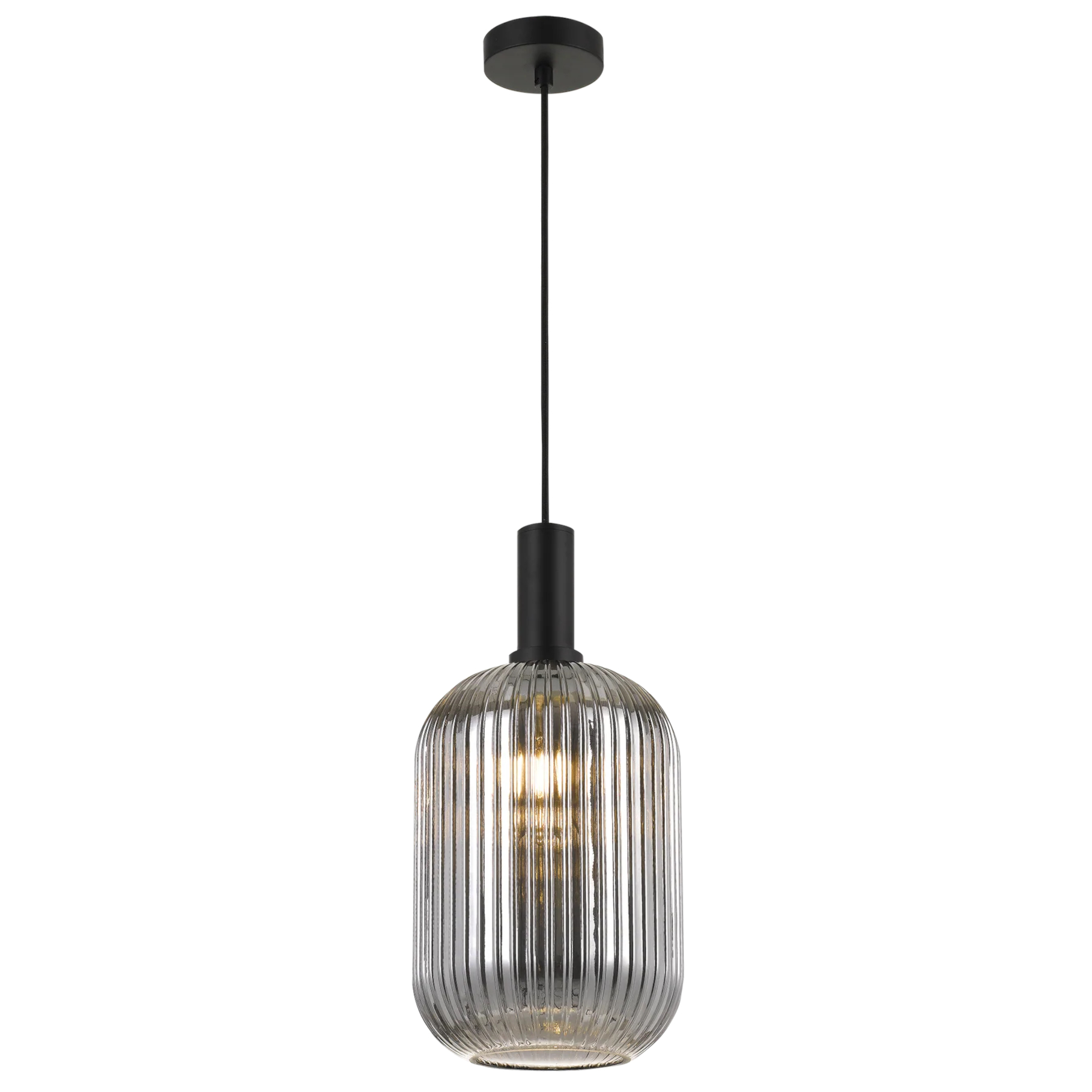 Kabala Black Smoke Glass Pendant Light