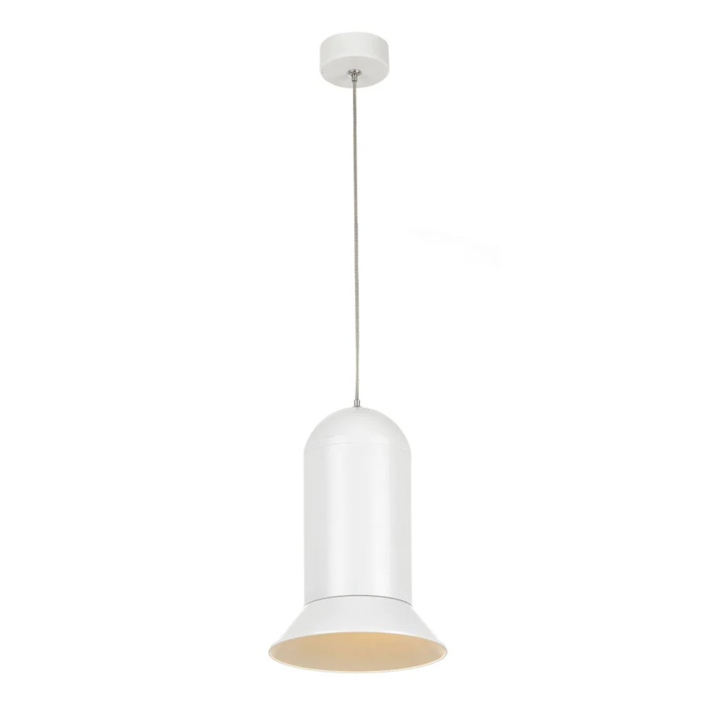 Acta White Bullet Pendant Light