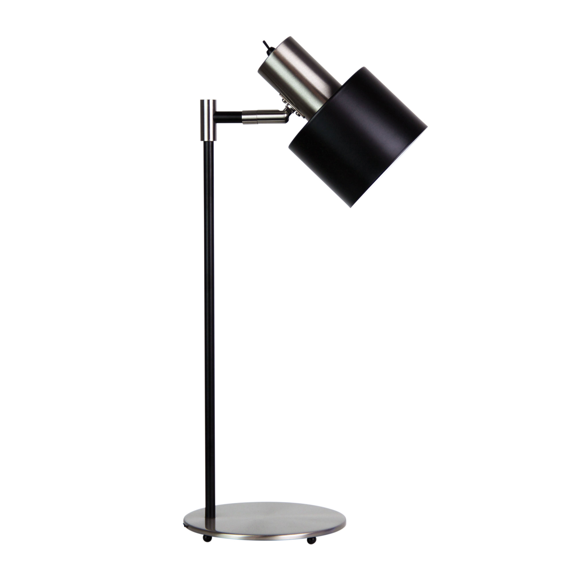 Ava Brushed Chrome Scandustrial Table Lamp