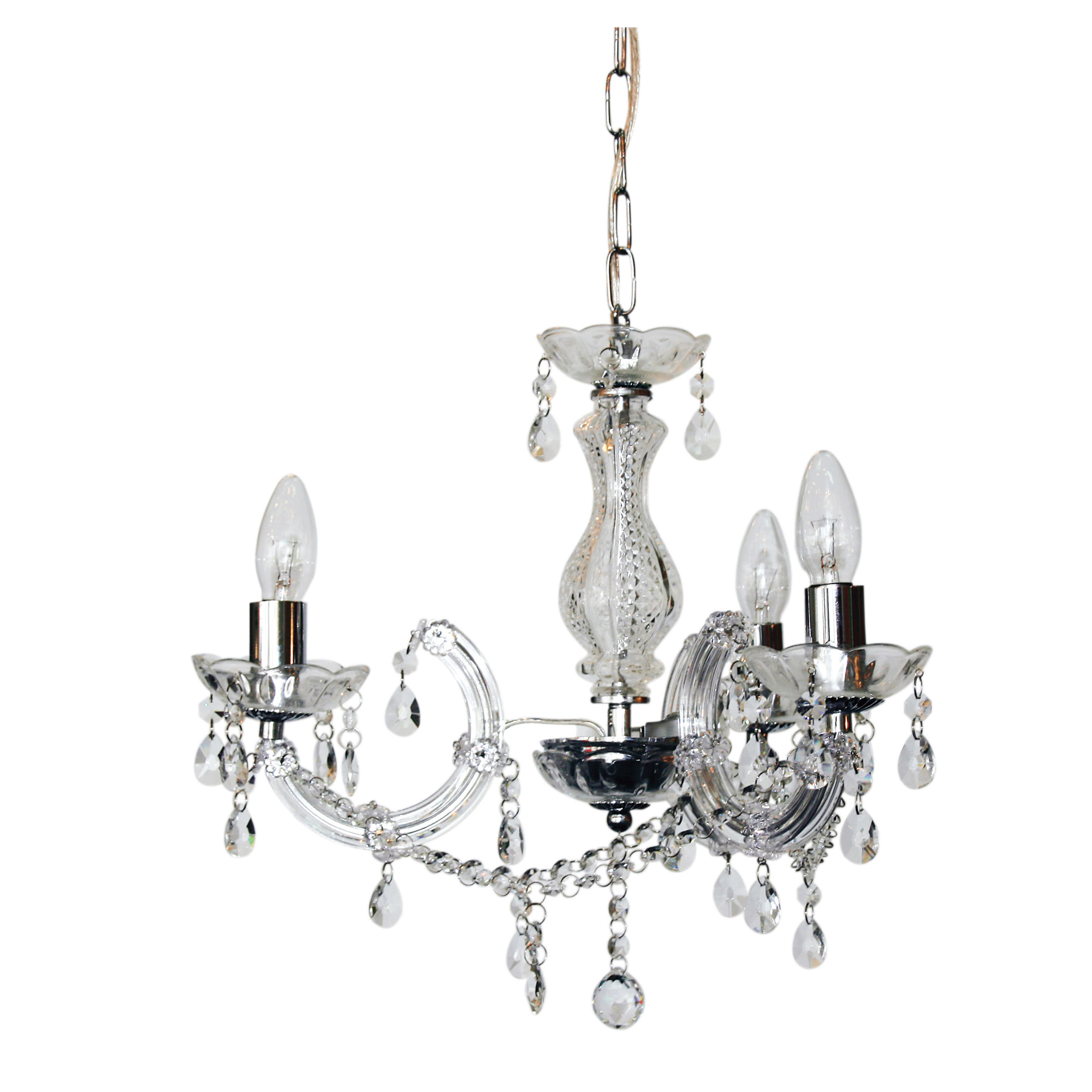 Nanma 3 Light Traditional Chrome Candle Chandelier
