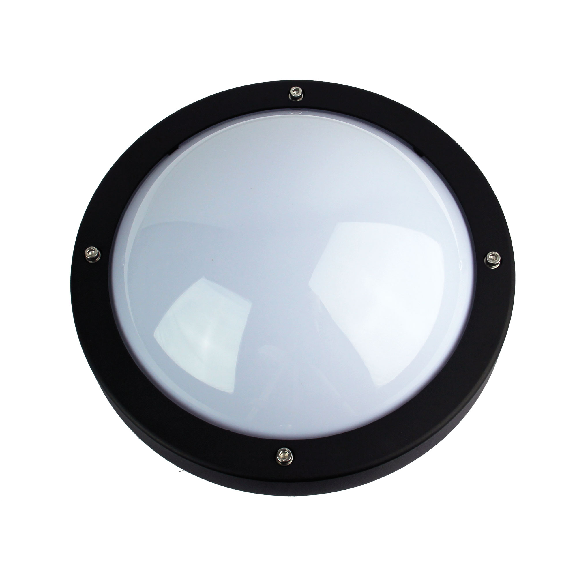 Pierce Round Outdoor Black Wall Light