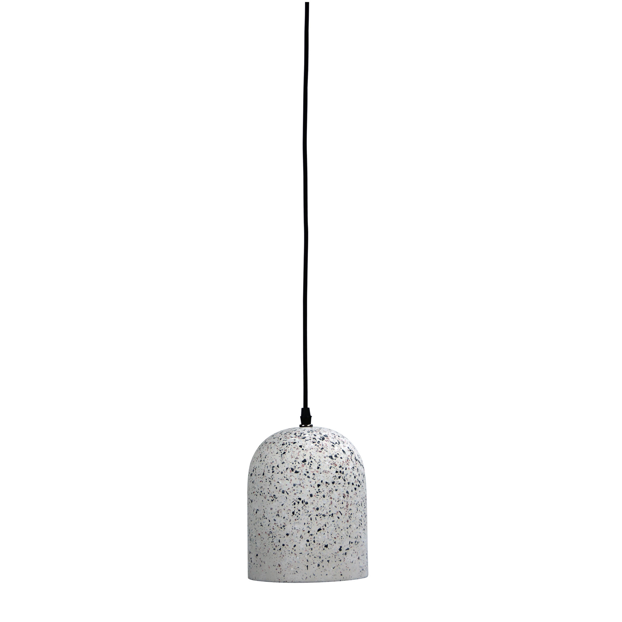 Tyra White Terrazo Bell Pendant Light