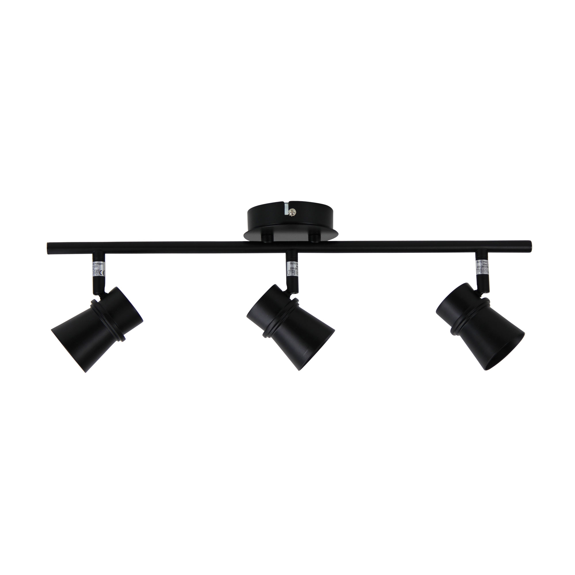 Yena 3 Light Adjustable Black Spotlight