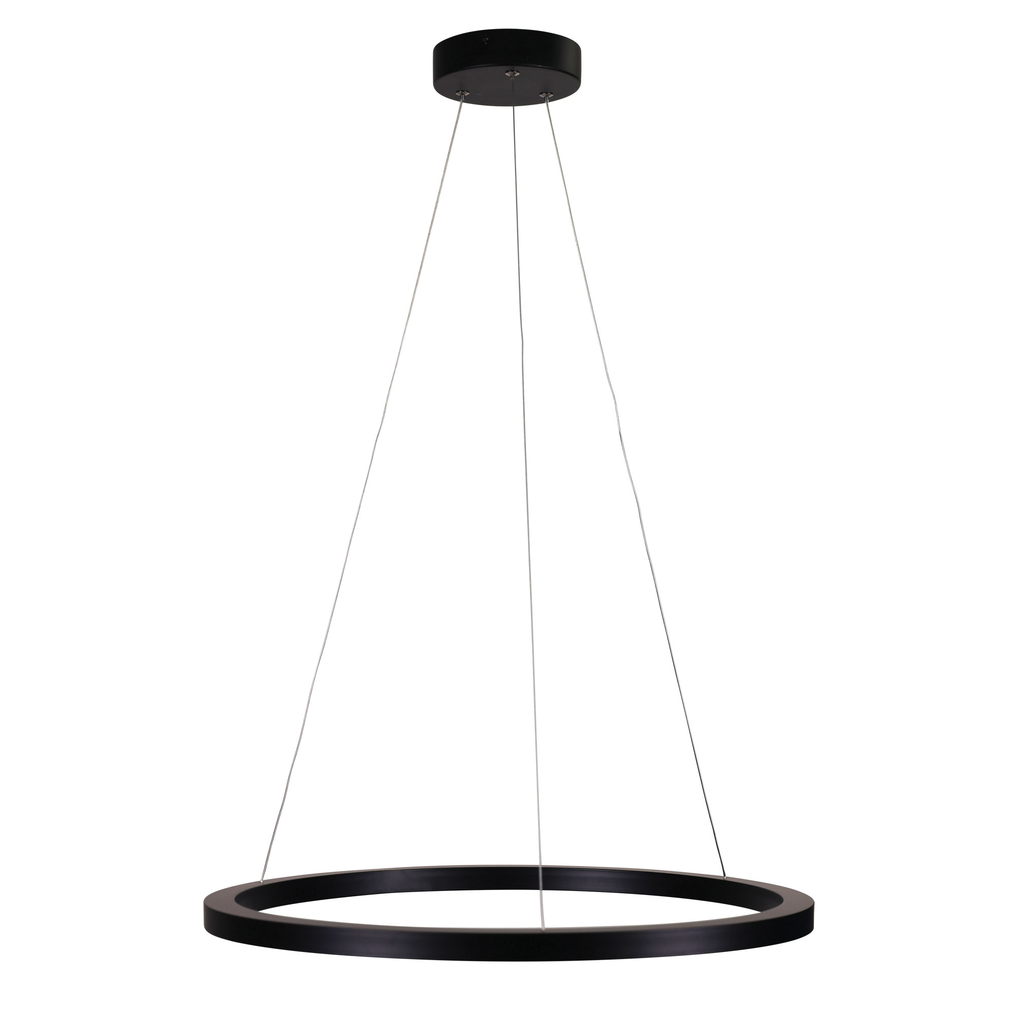 Nebula Black Modern CCT LED Halo Pendant Light