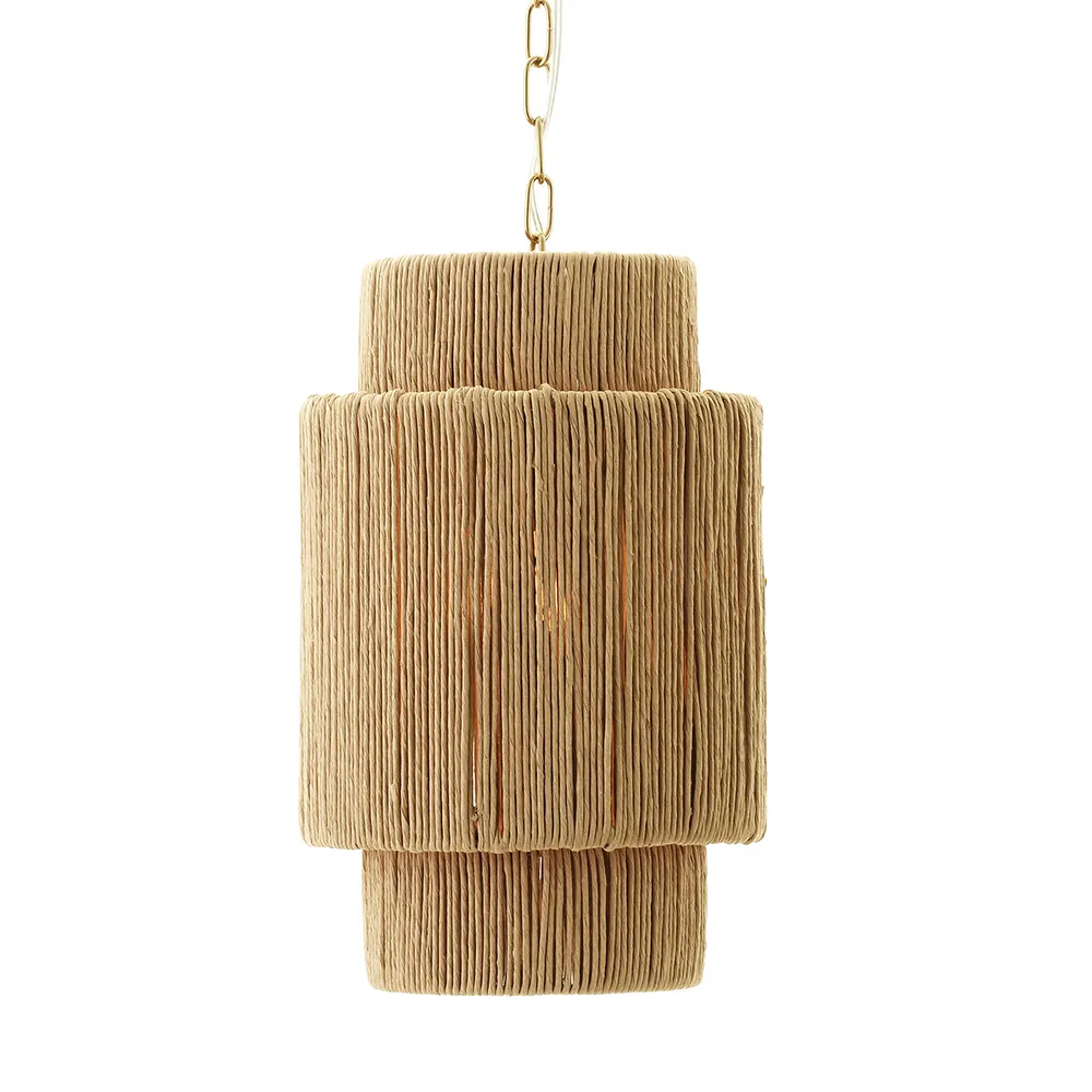 Vigan Natural Paper Rope Long Pendant