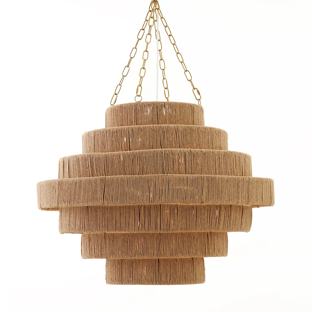 Vigan Natural Paper Rope Wide Pendant
