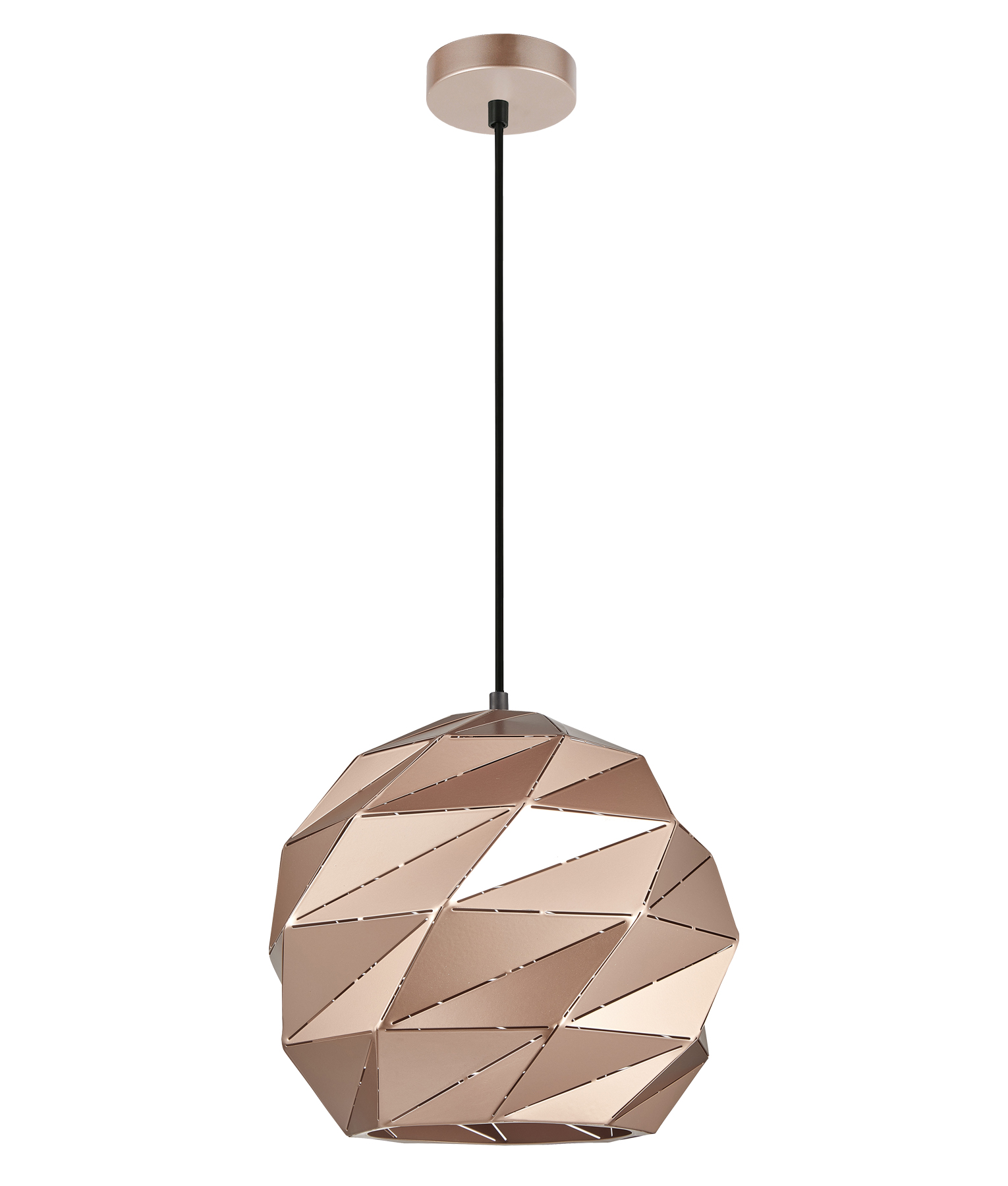 Orion Carved Dome Rose Gold Pendant