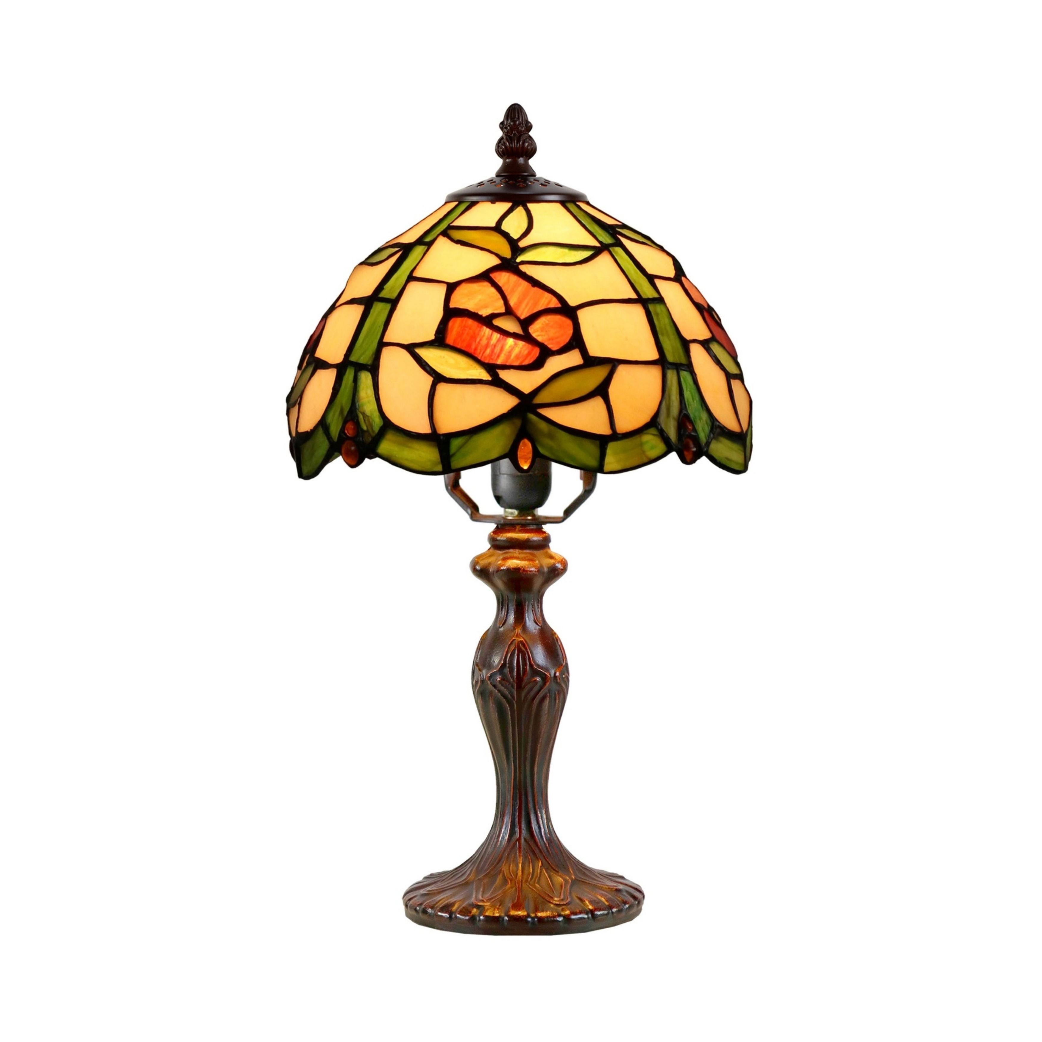 Red Poppy Tiffany Table Lamp