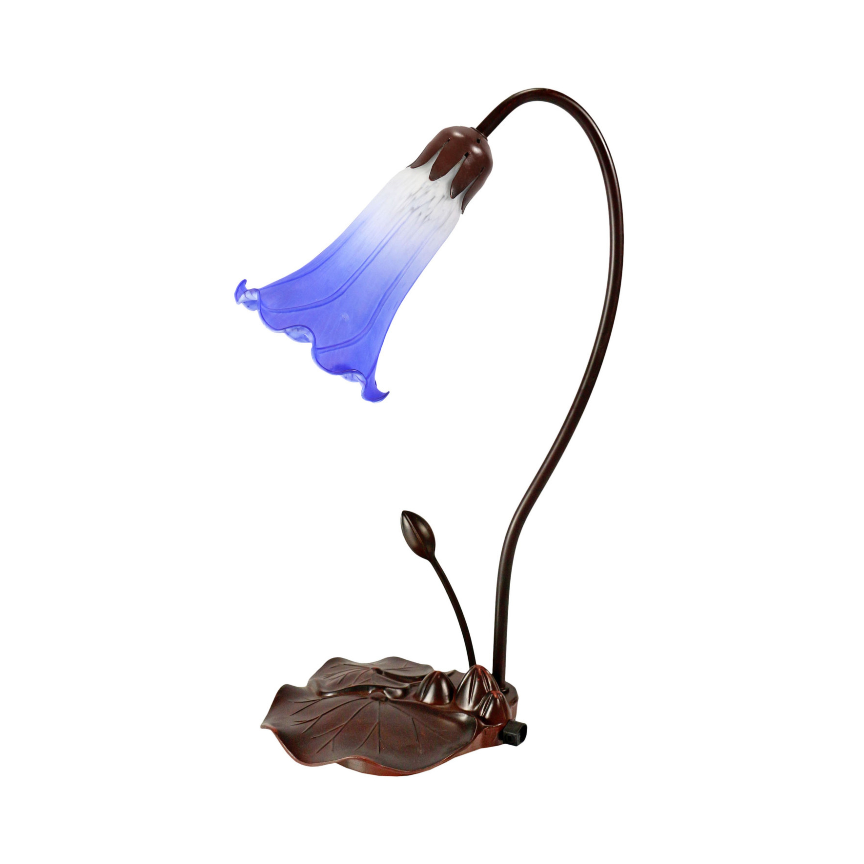 White Blue Lily Table Lamp