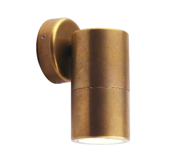 Kalbarri Aged Brass Fixed Outdoor Down Wall Light