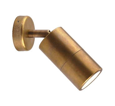 Marrawah Aged Brass Adjustable Outdoor Spotlight