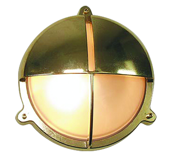 Queenscliff Brass Short Outdoor Eyelid Bunker Light