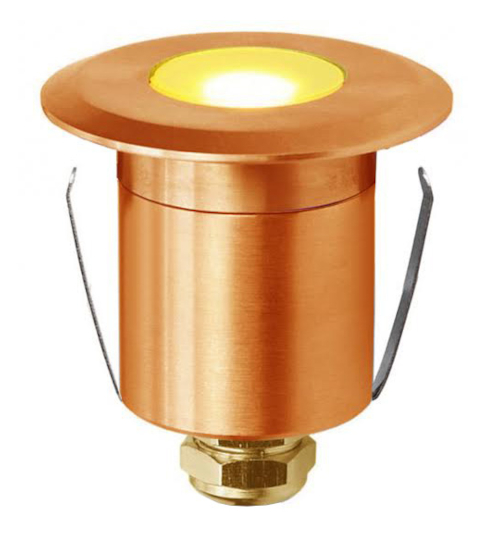 Stockton Solid Copper Mini Recessed Wall and Step Light