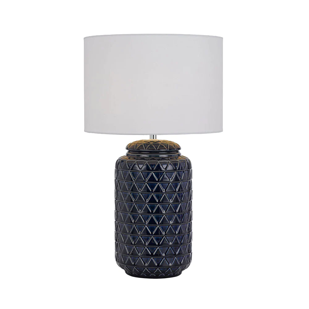 Heidi Blue Symmetrical Ceramic Table Lamp