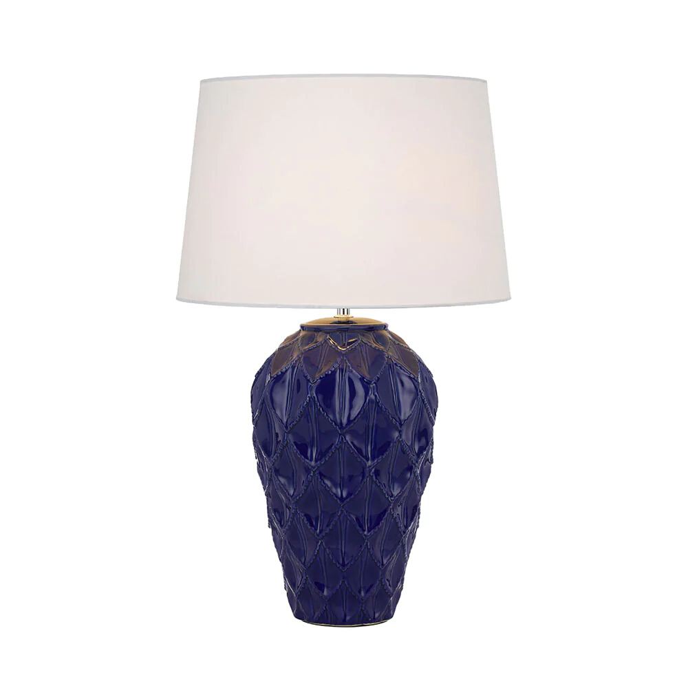 Madeline Gloss Blue Ceramic Table Lamp