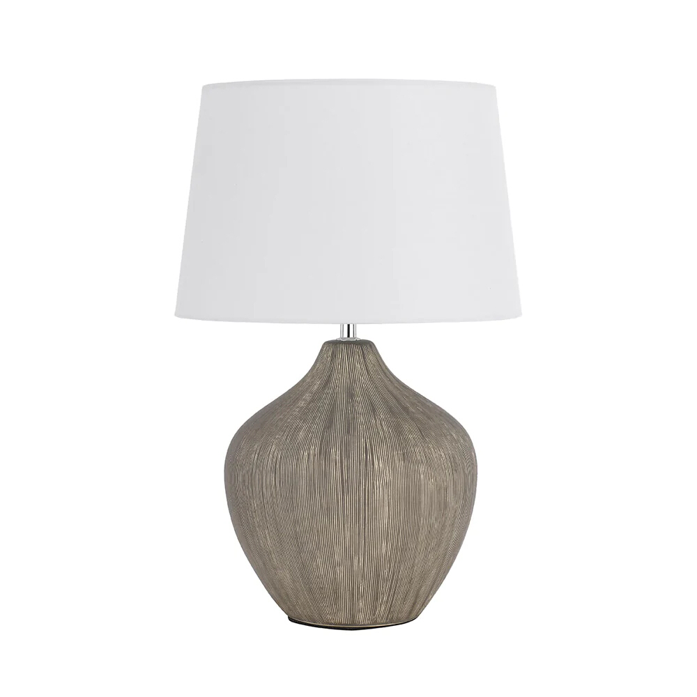 Bovegas Bronze White Ceramic Table Lamp