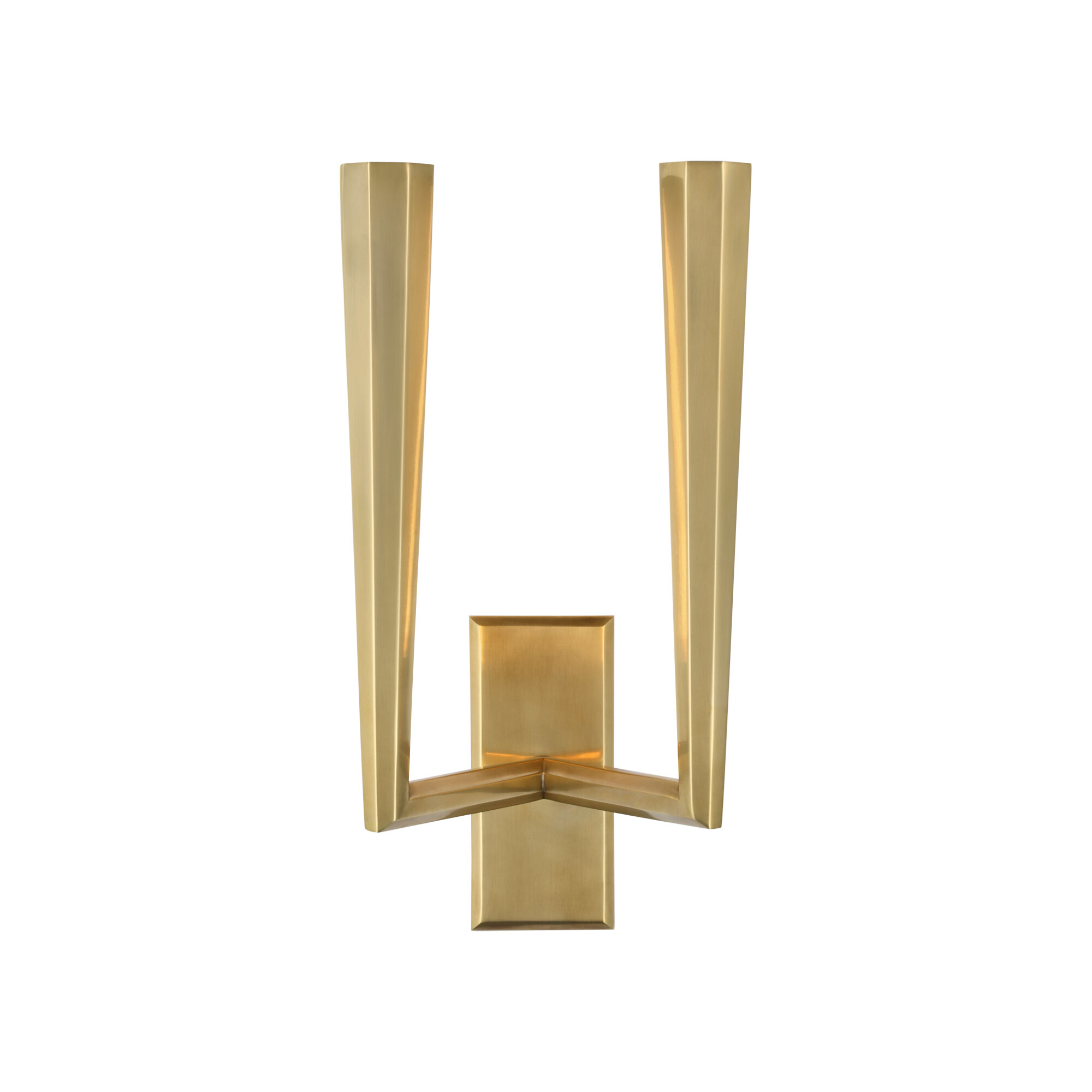 Galahad Brass Twin Light Wall Sconce