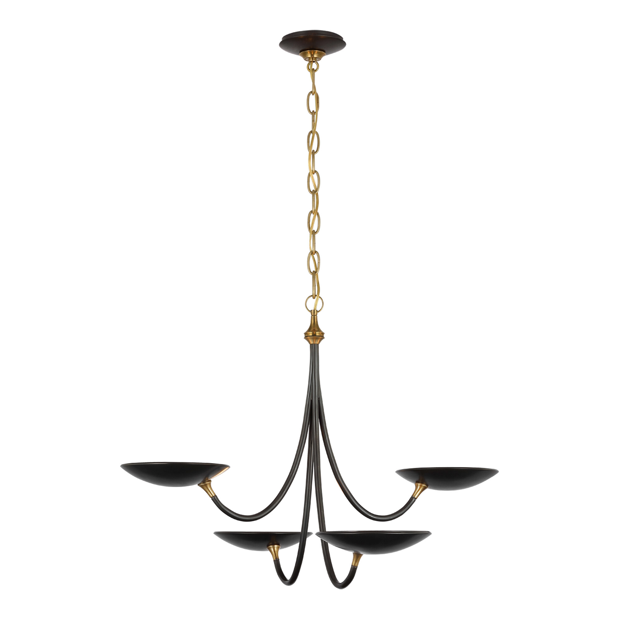 Keira Bronze and Antique Brass Modern Chandelier