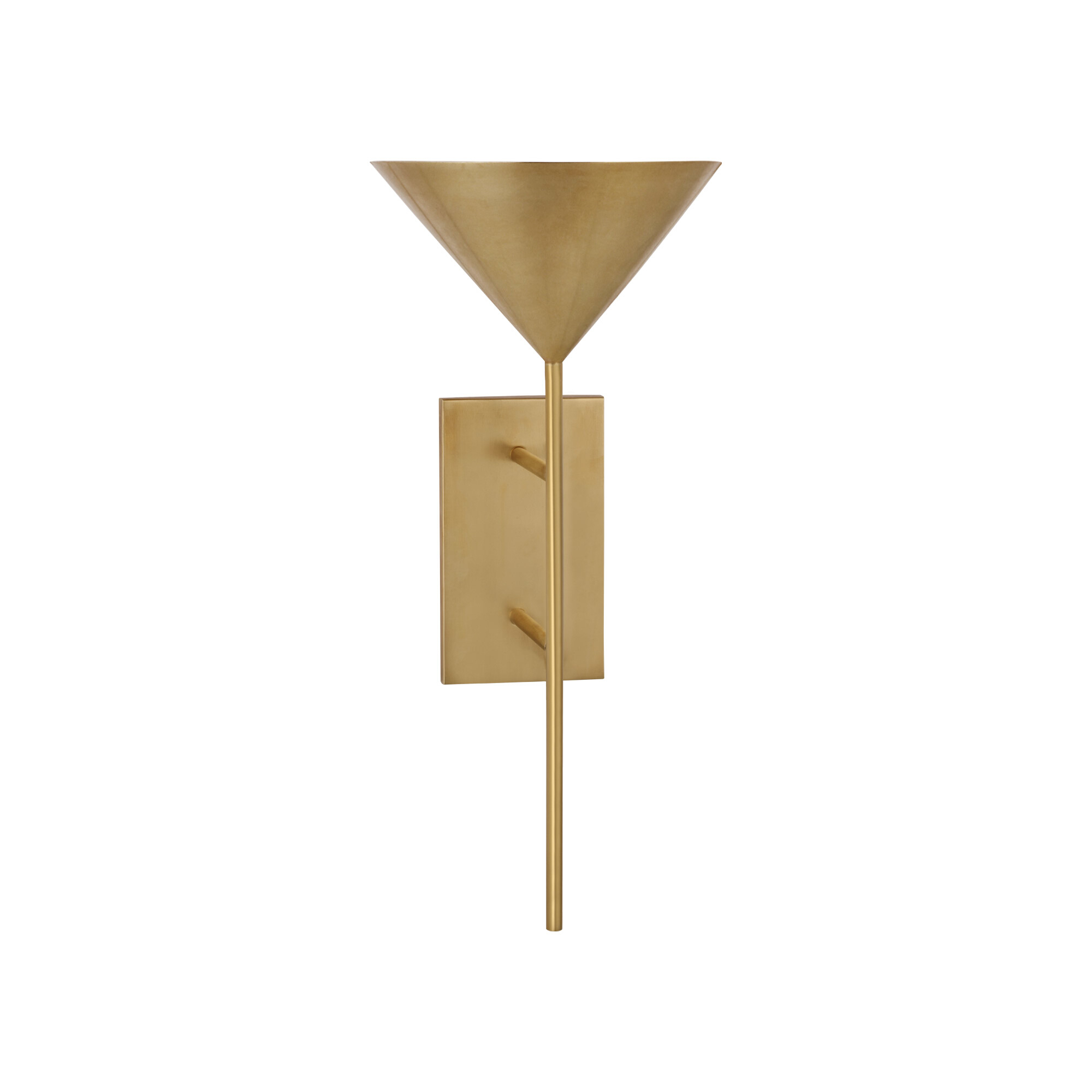 Orsay Brass Inverted Cone Long Wall Uplighter