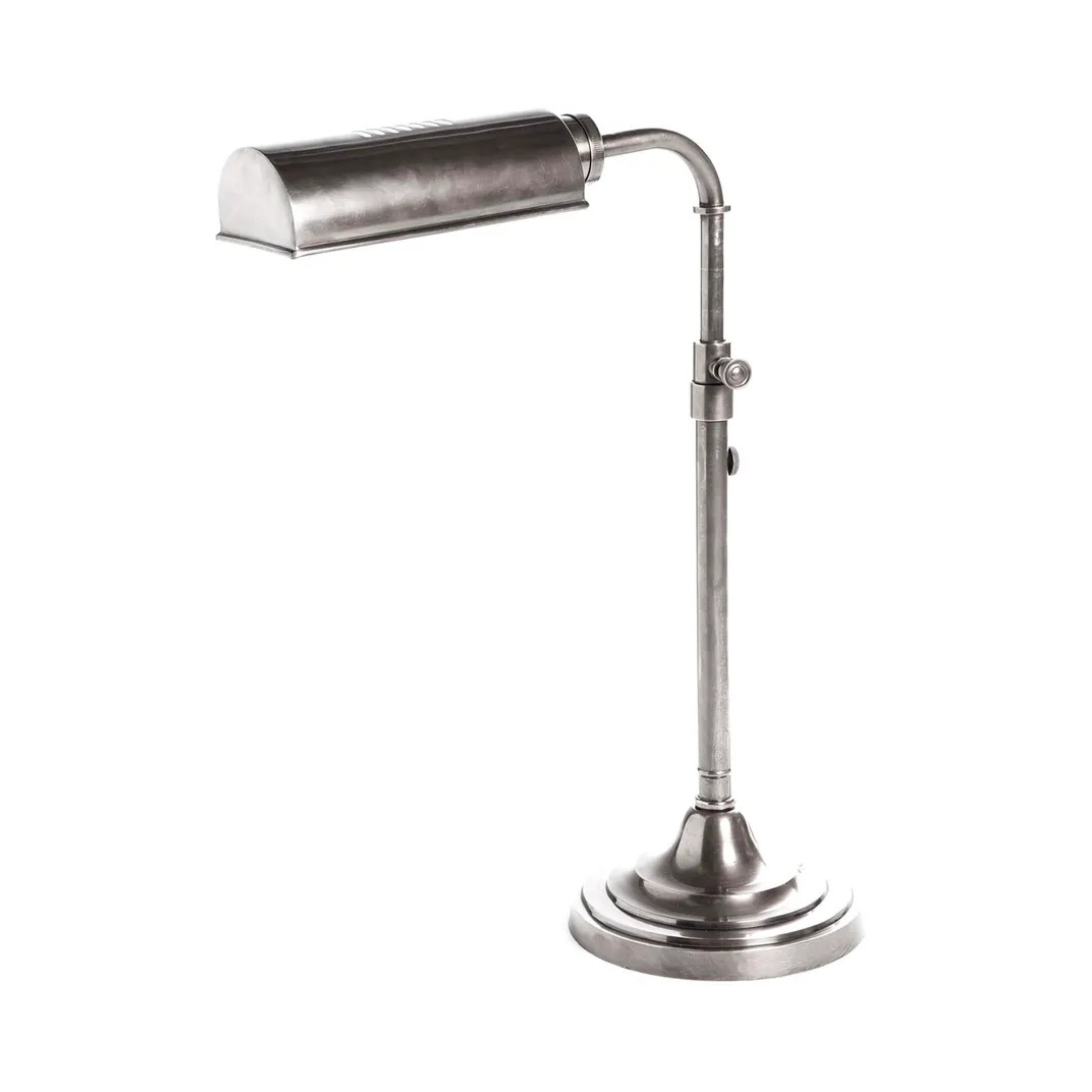 Brooklyn Antique Silver Desk Lamp