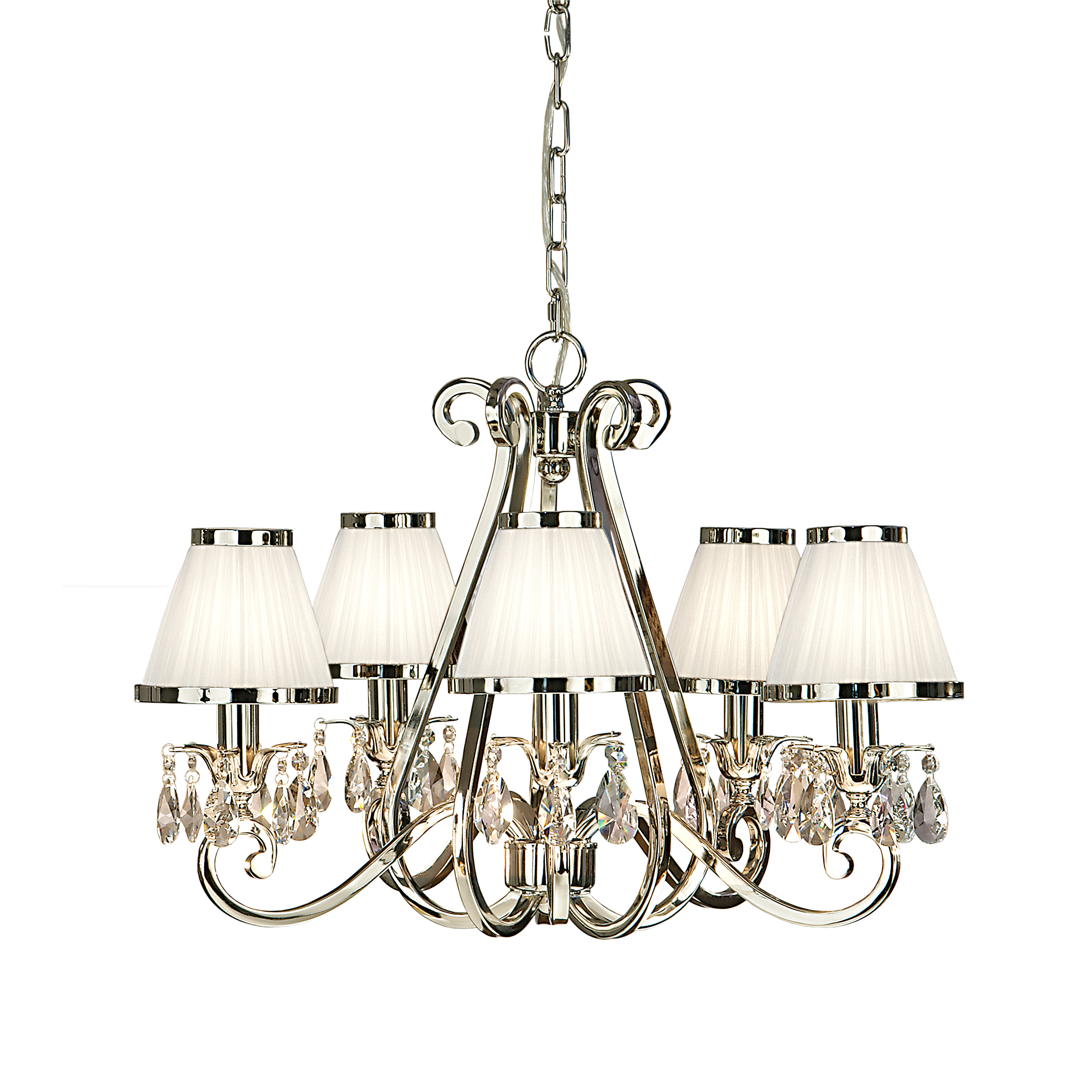 Luxuria 5 Light Chandelier - White