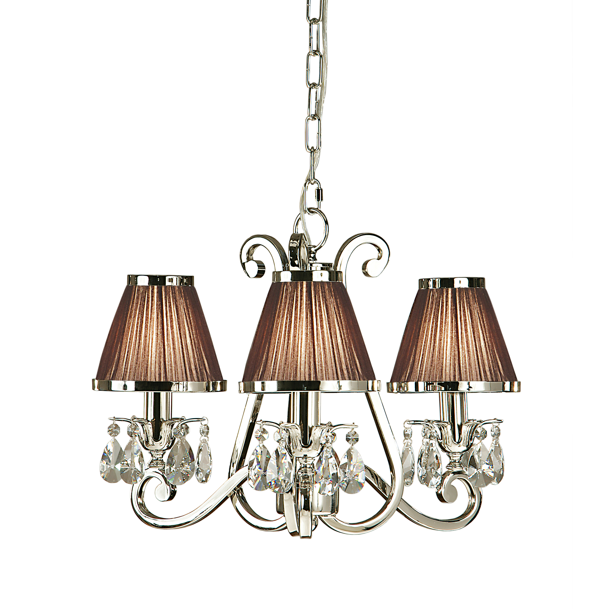 Luxuria 3 Light Chandelier - Aubergine