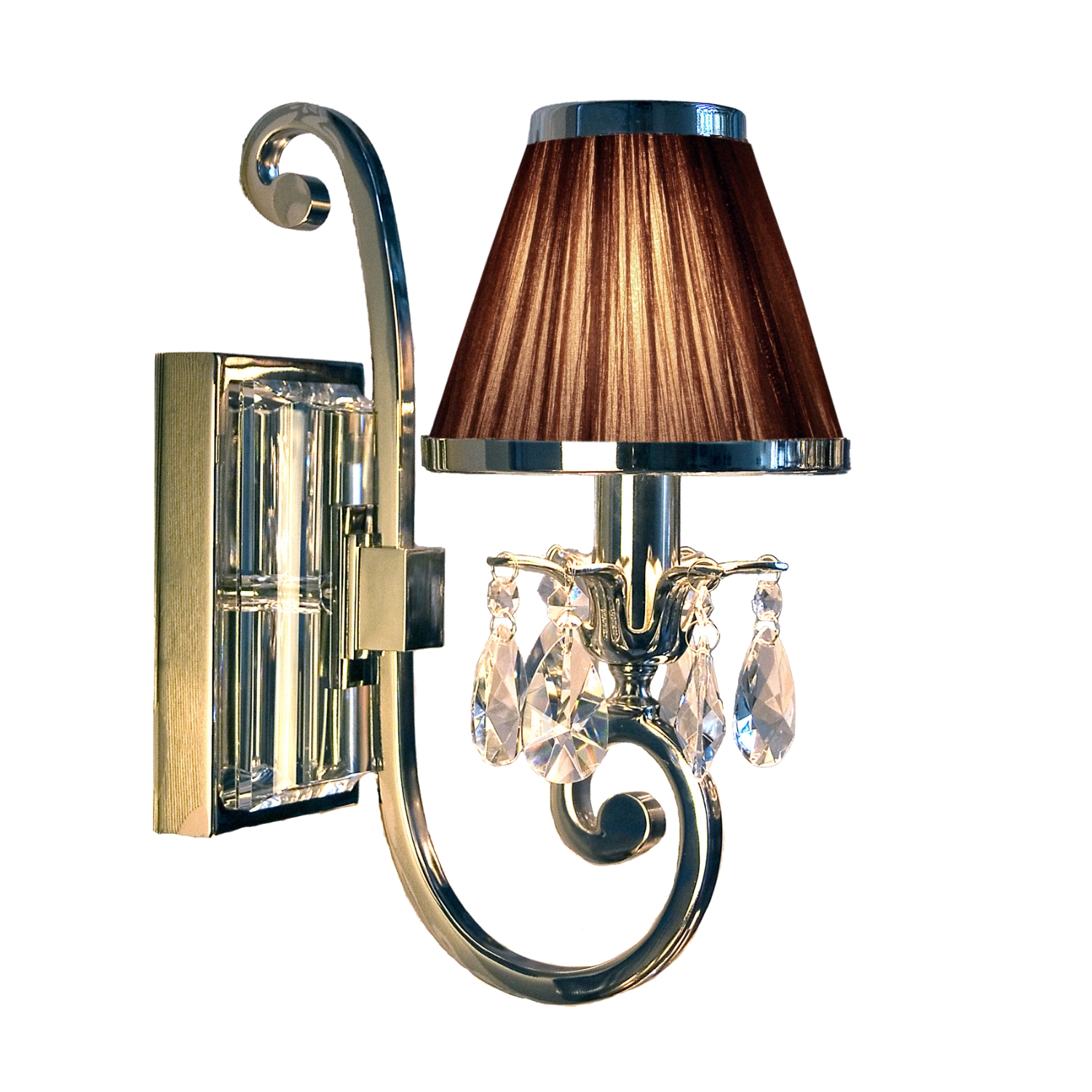 Luxuria 1 Light Wall Lamp - Aubergine