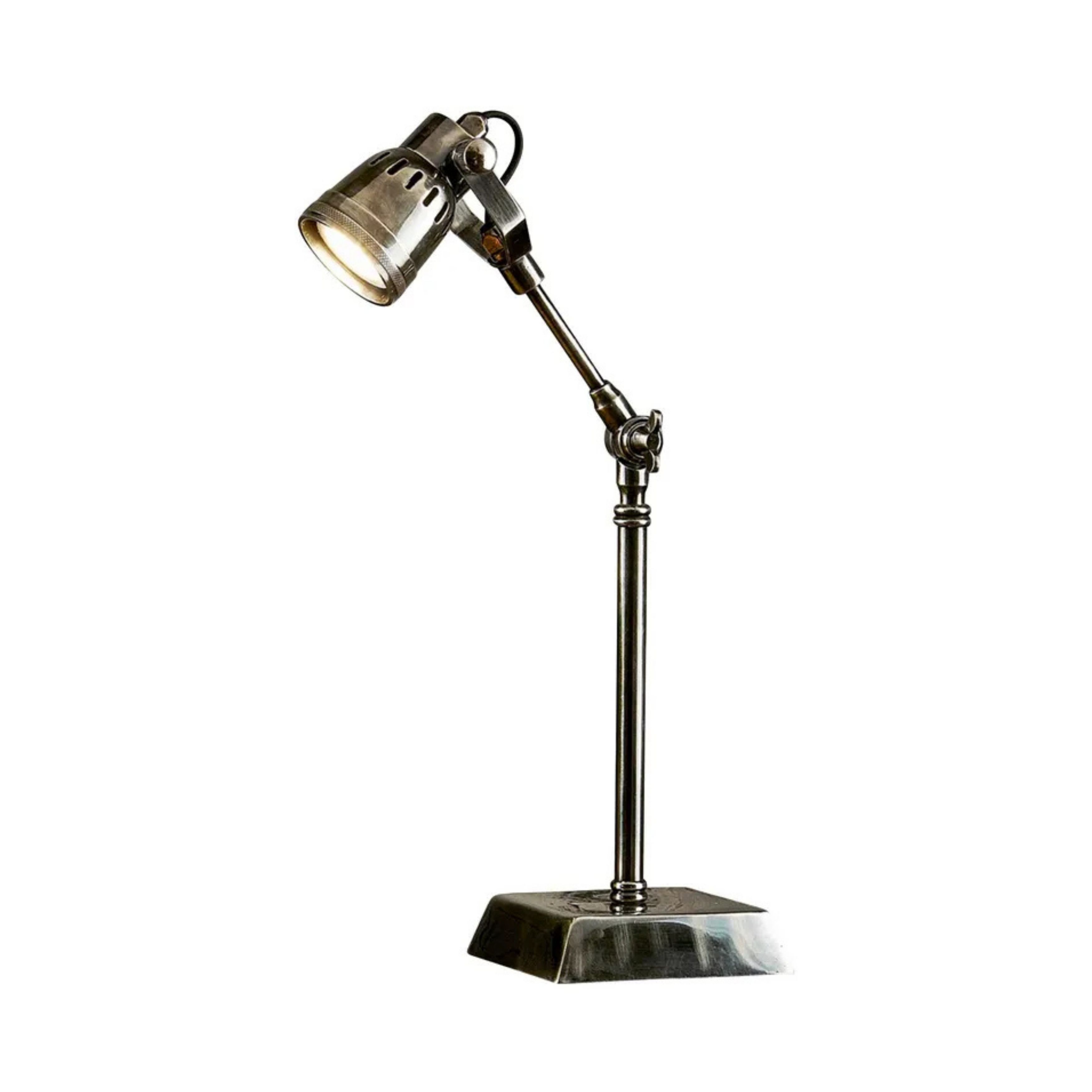 Seattle Antique Silver Desk Lamp