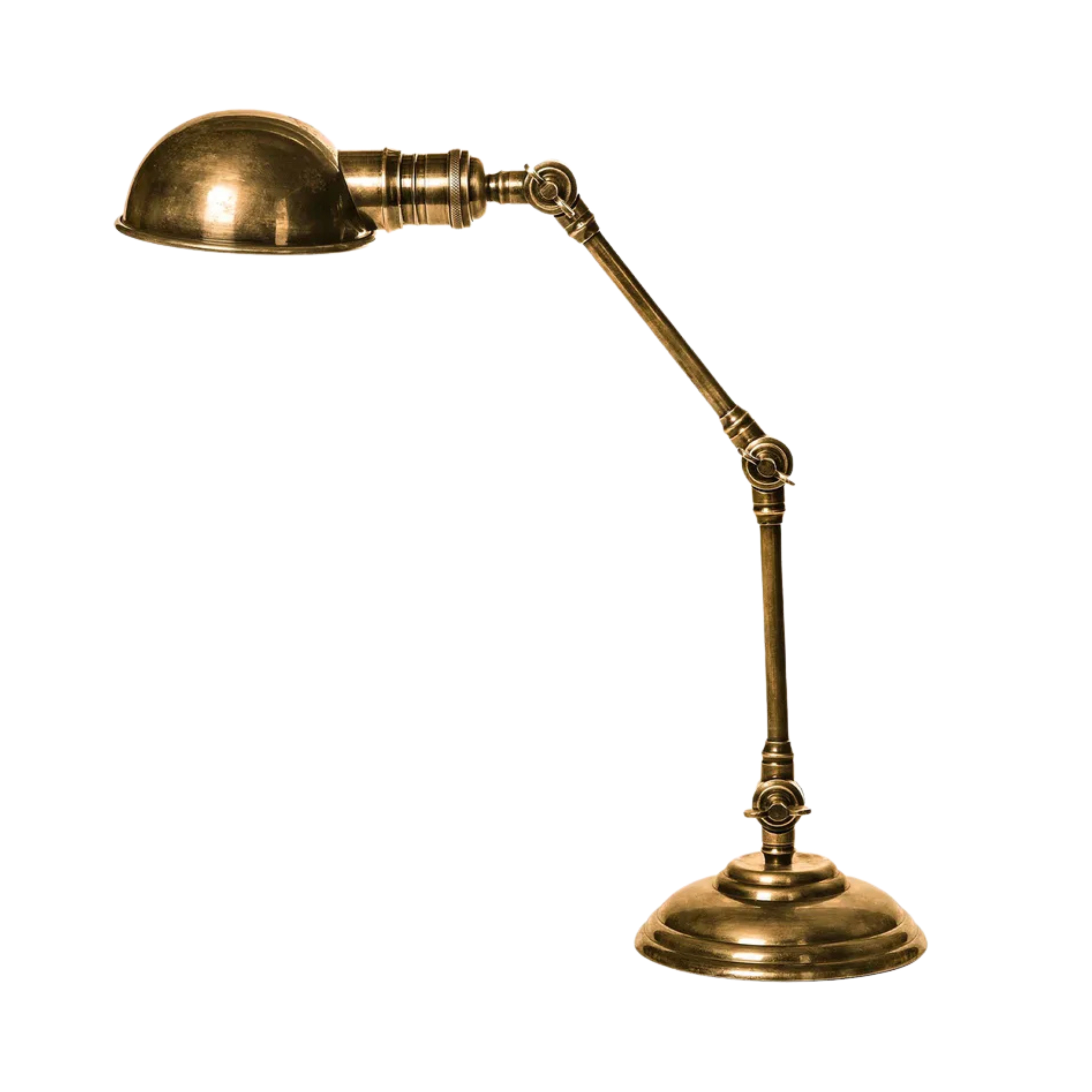Stamford Antique Brass Adjustable Desk Lamp