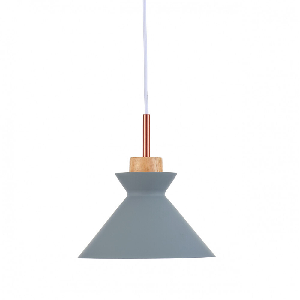 Kellie Wood Top Grey Cone Pendant Light