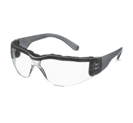 Foam Safety Glasses, Gray Temple, Clear Anti Fog Wraparound Lens (46FM78)