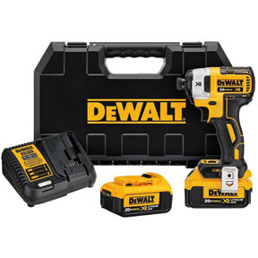An image of DCF887M2 20V MAX XR 1/4" 3-SPEED IMPACT DRIVER KIT - Dewalt combo kit