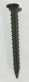 #8 x 2 1/4 Phillips Wafer Head Green-Coated Spade Point Cement Board Screw (3,000/box)