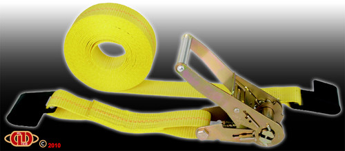 2"x27' Flat Hook 10,000lb Ratchet Strap