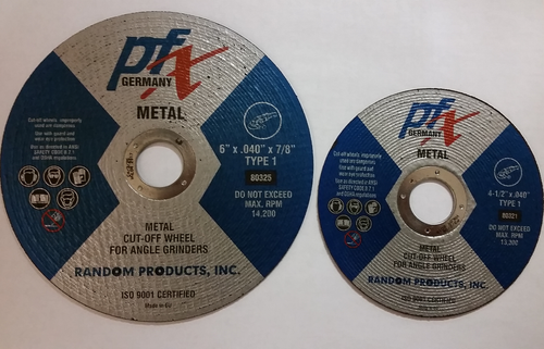 6 x .040 x 7/8" T-1 Cutting Wheel 