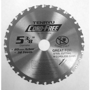 Tenryu Cord-Free 5-3/8" 32 Teeth 20mm Arbor