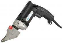 The KM-442 variable speed, 6.5 amp, double-cut shear easily cuts through 16 gauge C.R. mild steel and stainless to 18 gauge. The steel shear head has close cutting heavy duty blades that quickly cut through sheet metal, spiral pipe, metal doors and metal studs. Double cutting action provides maximum sheet usage without burring or buckling the material. At less than 5 pounds this KETT shear is both portable for location usage and durable for daily shop operations