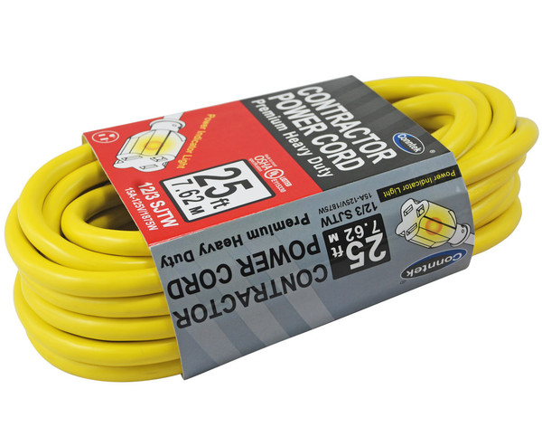 Conntek 12/3 Gauge 25 foot Contractor Cord