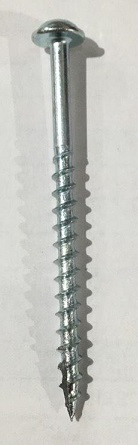 #8 x 2 1/2 Square Round Washer Head Coarse Thread Zinc Wood Screw (2,000/ box)