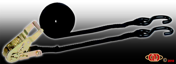 1" x 16' S-Hook Ratchet Strap 