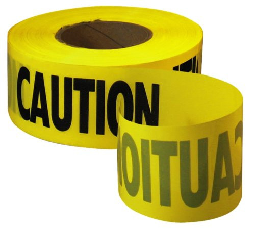 Caution Tape (3" x 1000') - Yellow 