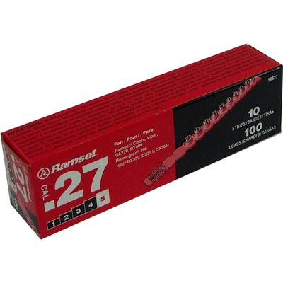 .27 Cal Red Strip Fastener Load (100 Loads/Box)