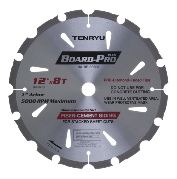 Tenryu 12" x 8T Board-Pro Fiber Cement Blade
