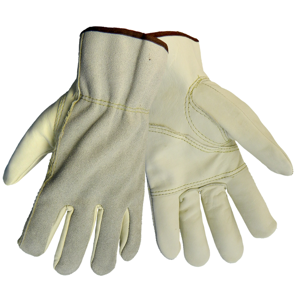 Grain Cowhide Leather Driver's Gloves