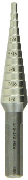 Bosch 1/8-1/2 High Speed Steel Step Drill Bit