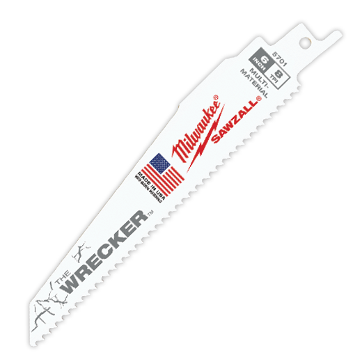 6" x 8tpi Milwaukee Wrecker Blades