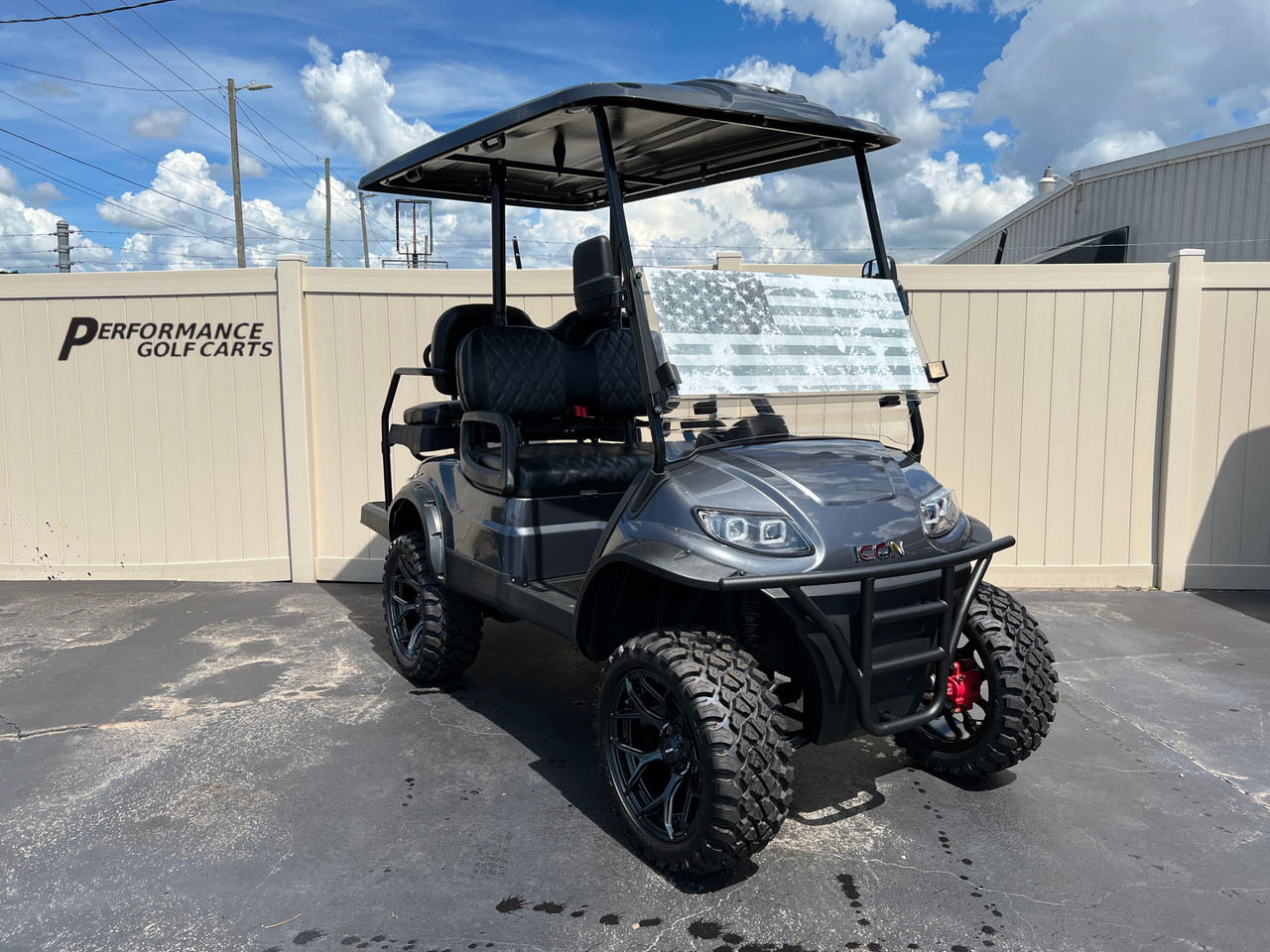 Icon Golf Bag Attachment for Rear Facing Seats Performance Golf Carts