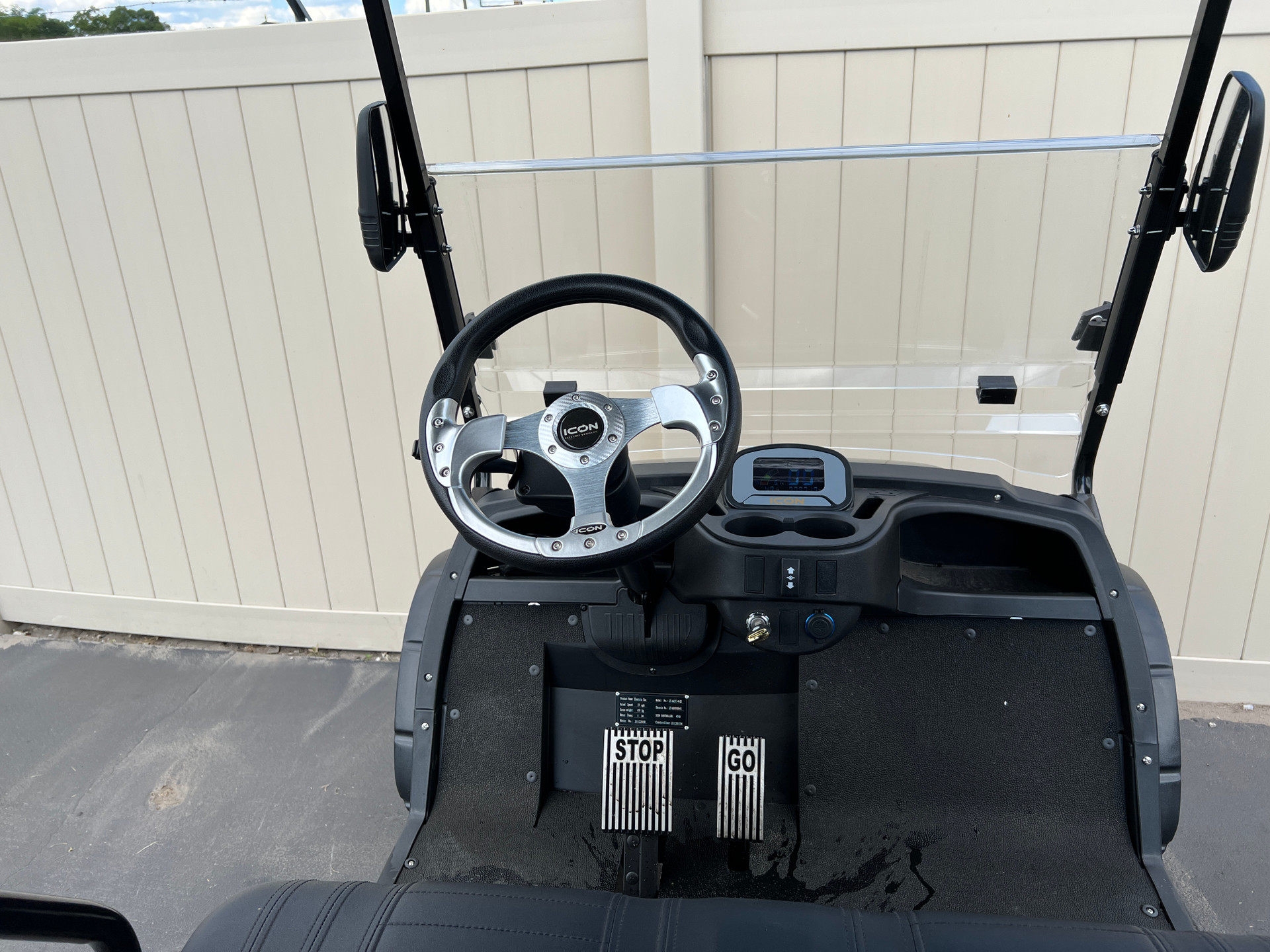 ICON i60L 6 Passenger Lifted Burgundy Golf Cart from Performance Plus Carts