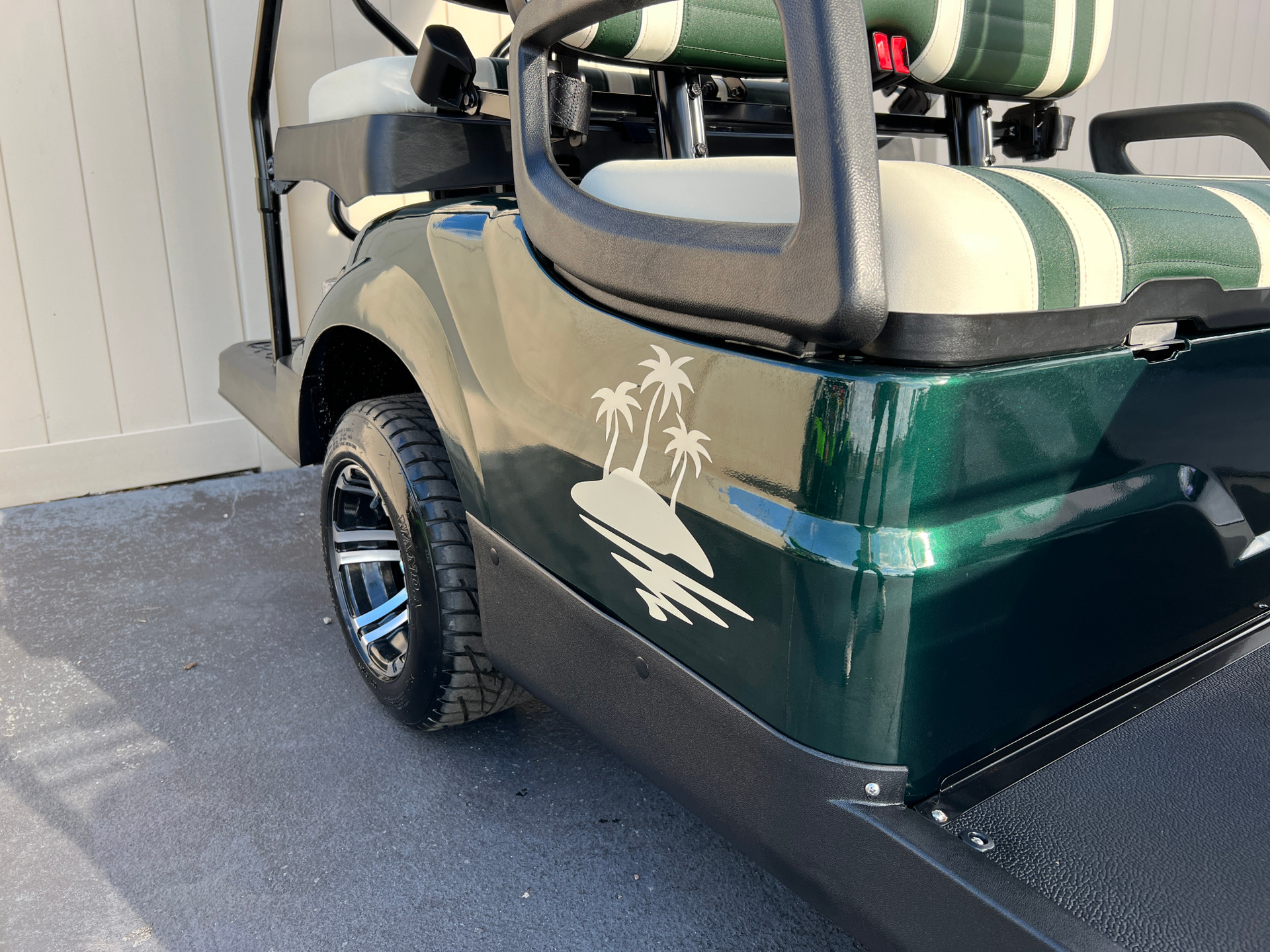 Custom Island Palm Tree Decal Performance Golf Carts